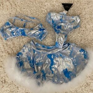 Roma Shimmering Blue and Silver Rave Set